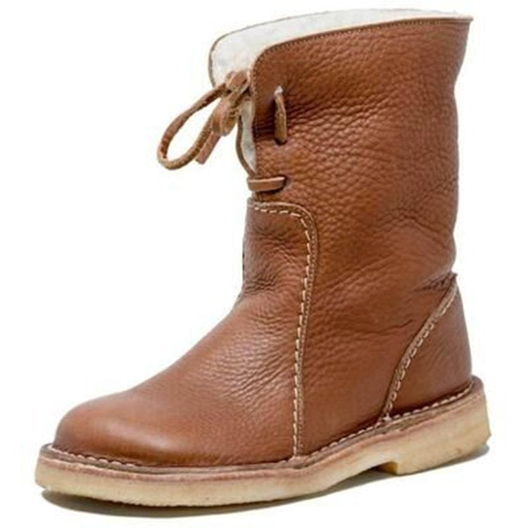 FRIMA- BOTTES IMPERMÉABLES EN CUIR POLAIRE AVEC DOUBLURE EN LAINE pour femmes