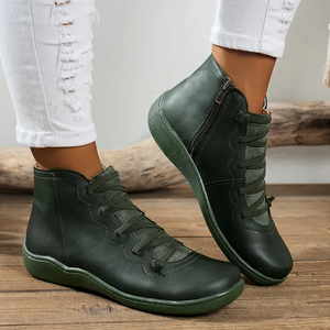 RIMA-Bottines vintage en cuir confortables pour femmes