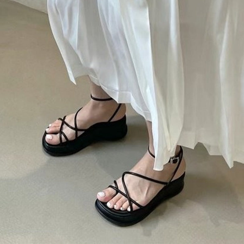 Amélie - Sandales à talons style décontracté et compensés pour femmes