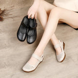 MARIA- chaussures d'été plates à bout rond, confortables