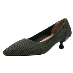 Inaya- Escarpin mi- talons en tissu confortable et respirant