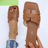 Helena- sandales plates design tendance d'été pour femmes