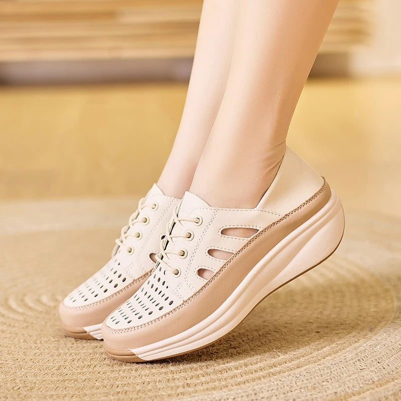 TANY- Chaussures compensées confortables et respirantes pour femmes. Style élégant & soutien optimal
