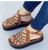 Hélène- Sandales décontrctées à talons plats
